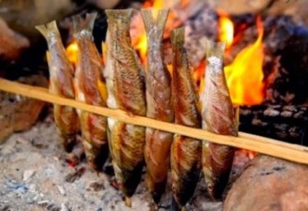 Cá suối nướng ở Mộc Châu là món ăn khoái khẩu của nhiều du khách 